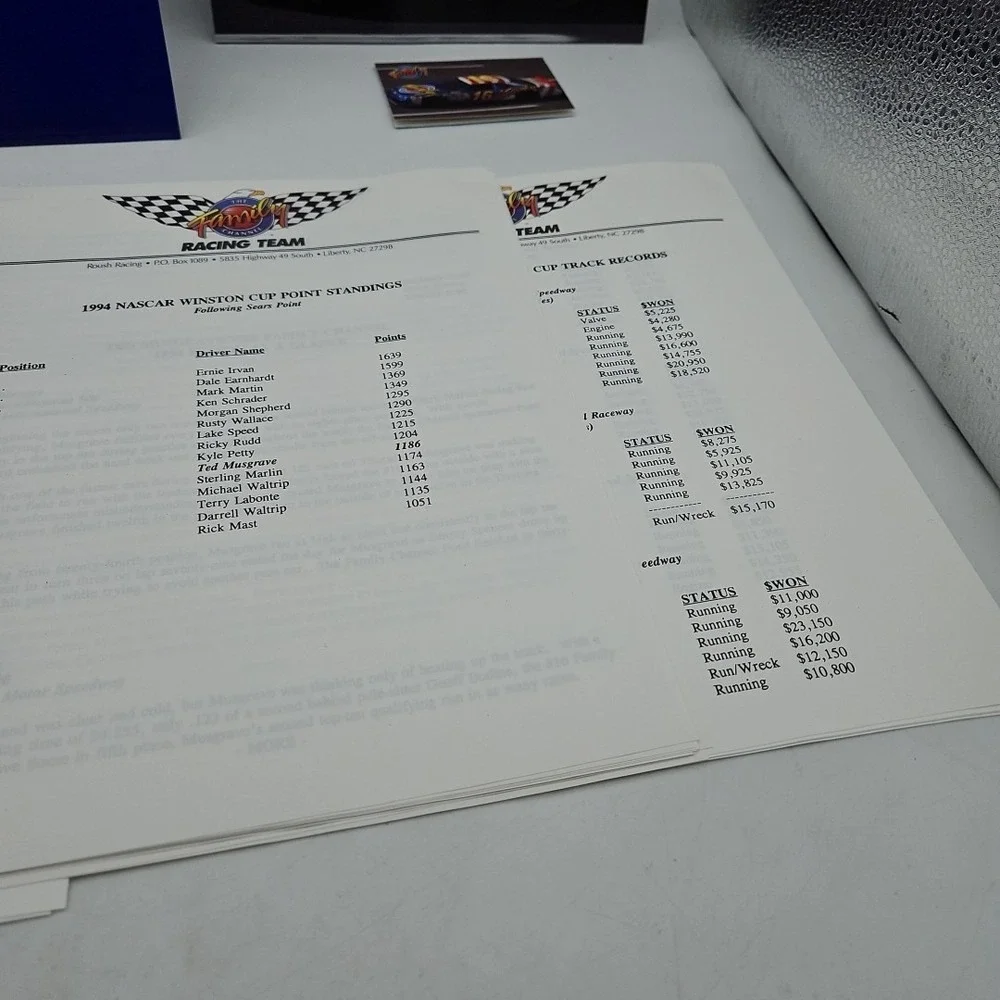 Vintage Nascar Press Kit Family Channel Racing Team Ted‎ Musgrave Media Guide